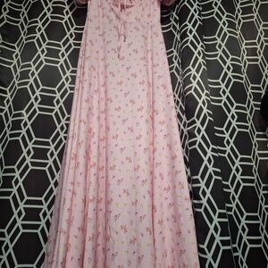 Floral Pink Maxi Dress
